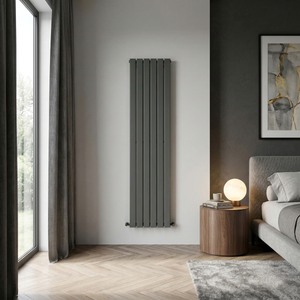 Baridi DH353 Vertical Radiator Contemporary Double Flat Panel Design 420 x 1800mm - Anthracite - additional view 3