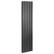Baridi DH354 Vertical Radiator Contemporary Double Flat Panel Design 420 x 1800mm - Black