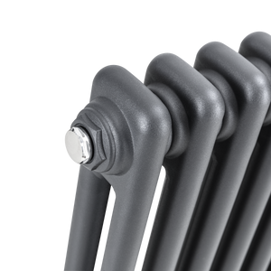 Baridi DH357 Horizontal Traditional 2 Column Radiator 600 x 607mm - Anthracite - additional view 5