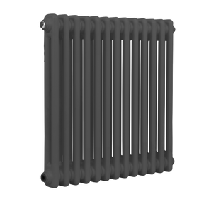 Baridi DH357 Horizontal Traditional 2 Column Radiator 600 x 607mm - Anthracite