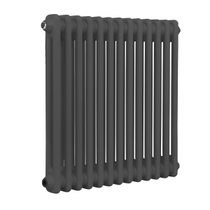 Baridi DH357 Horizontal Traditional 2 Column Radiator 600 x 607mm - Anthracite