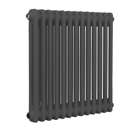 Baridi DH357 Horizontal Traditional 2 Column Radiator 600 x 607mm - Anthracite