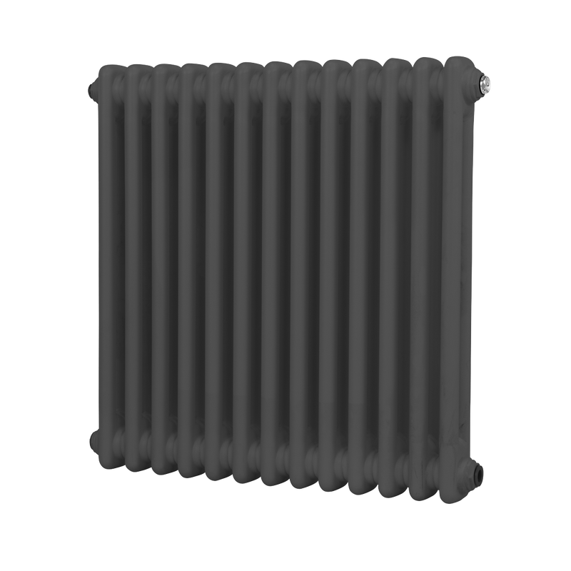 Baridi DH357 Horizontal Traditional 2 Column Radiator 600 x 607mm - Anthracite - additional view 3