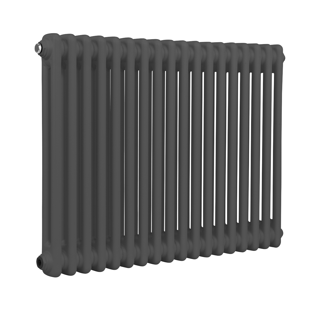 Baridi DH358 Horizontal Traditional 2 Column Radiator 600 x 832mm - Anthracite
