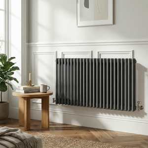 Baridi DH360 Horizontal Traditional 2 Column Radiator 600 x 1147mm - Anthracite - additional view 3