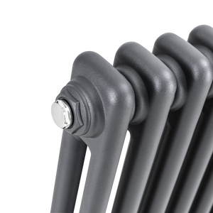 Baridi DH360 Horizontal Traditional 2 Column Radiator 600 x 1147mm - Anthracite - additional view 6