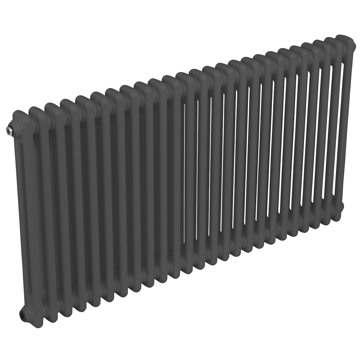 Baridi DH360 Horizontal Traditional 2 Column Radiator 600 x 1147mm - Anthracite - additional view 7