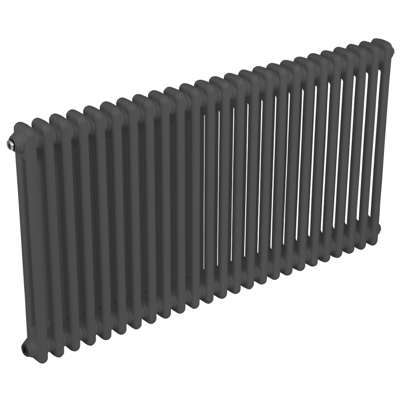Baridi DH360 Horizontal Traditional 2 Column Radiator 600 x 1147mm - Anthracite - additional view 7