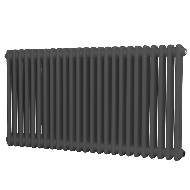 Baridi DH360 Horizontal Traditional 2 Column Radiator 600 x 1147mm - Anthracite - additional view 4