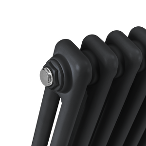 Baridi DH361 Horizontal Traditional 2 Column Radiator 600 x 427mm - Black - additional view 5
