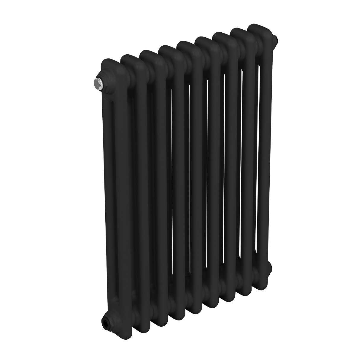 Baridi DH361 Horizontal Traditional 2 Column Radiator 600 x 427mm - Black - additional view 6