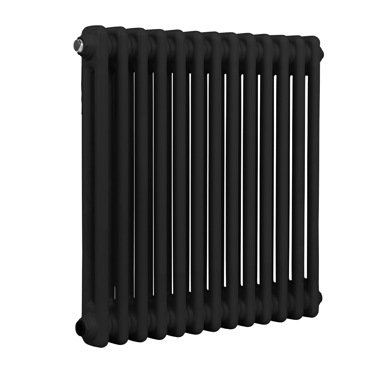 Baridi DH362 Horizontal Traditional 2 Column Radiator 600 x 607mm - Black