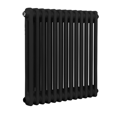 Baridi DH362 Horizontal Traditional 2 Column Radiator 600 x 607mm - Black