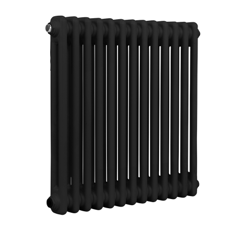 Baridi DH362 Horizontal Traditional 2 Column Radiator 600 x 607mm - Black