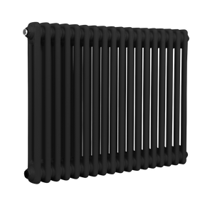 Baridi DH363 Horizontal Traditional 2 Column Radiator 600 x 832mm - Black