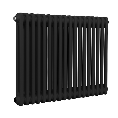 Baridi DH363 Horizontal Traditional 2 Column Radiator 600 x 832mm - Black