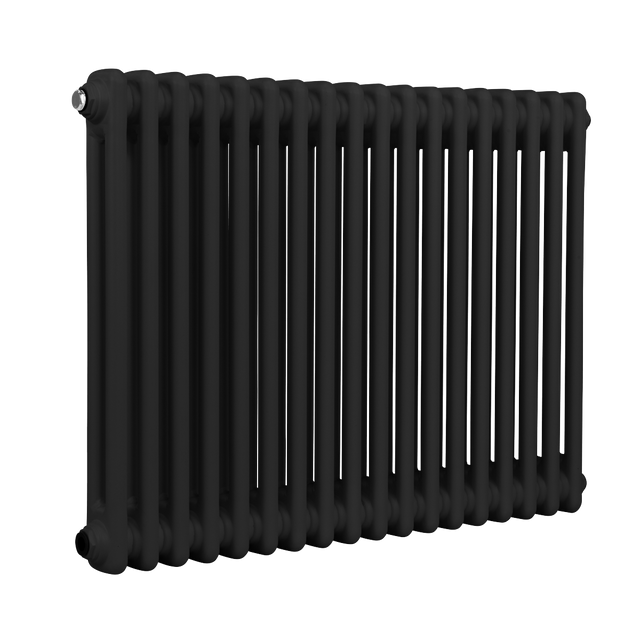 Baridi DH363 Horizontal Traditional 2 Column Radiator 600 x 832mm - Black