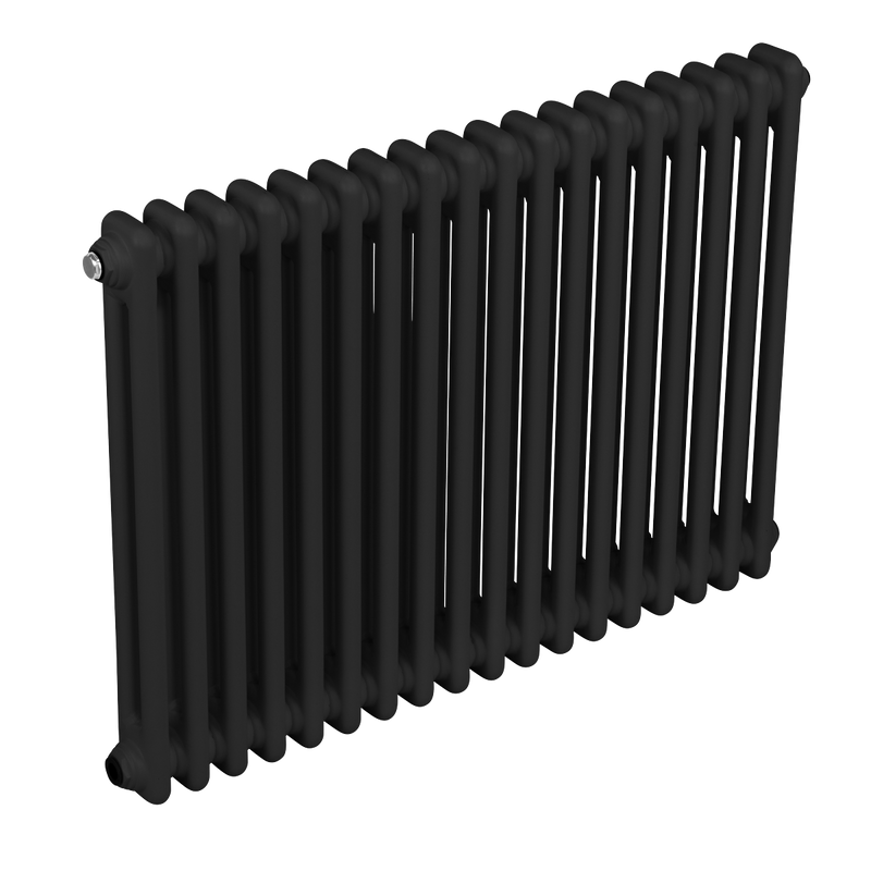 Baridi DH363 Horizontal Traditional 2 Column Radiator 600 x 832mm - Black - additional view 3