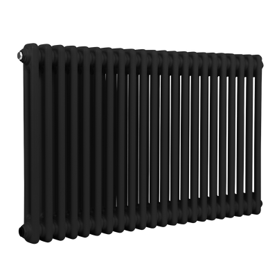 Baridi DH364 Horizontal Traditional 2 Column Radiator 600 x 1012mm - Black