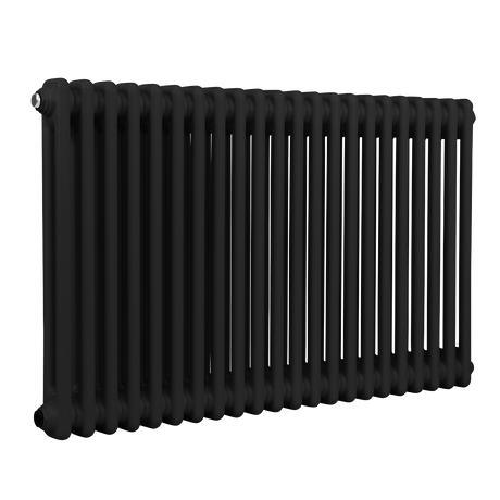 Baridi DH364 Horizontal Traditional 2 Column Radiator 600 x 1012mm - Black