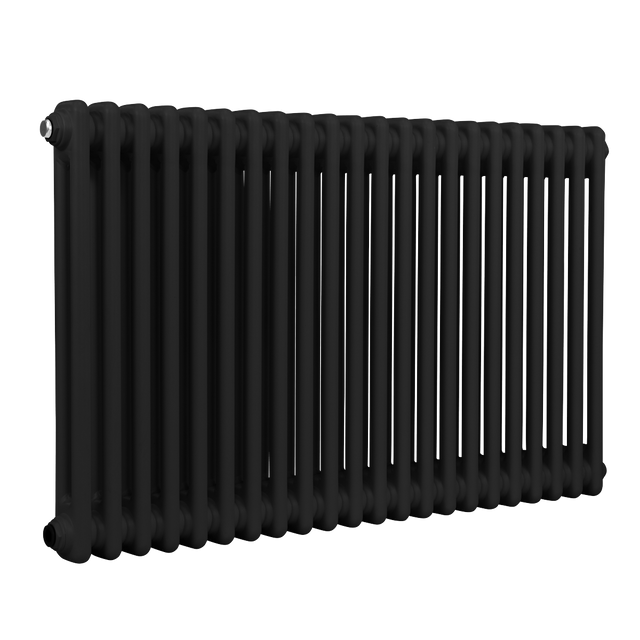 Baridi DH364 Horizontal Traditional 2 Column Radiator 600 x 1012mm - Black