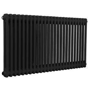 Baridi DH365 Horizontal Traditional 2 Column Radiator 600 x 1147mm - Black