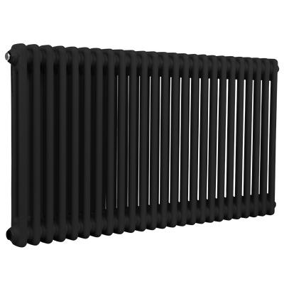 Baridi DH365 Horizontal Traditional 2 Column Radiator 600 x 1147mm - Black