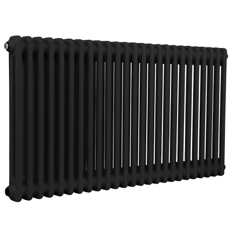 Baridi DH365 Horizontal Traditional 2 Column Radiator 600 x 1147mm - Black