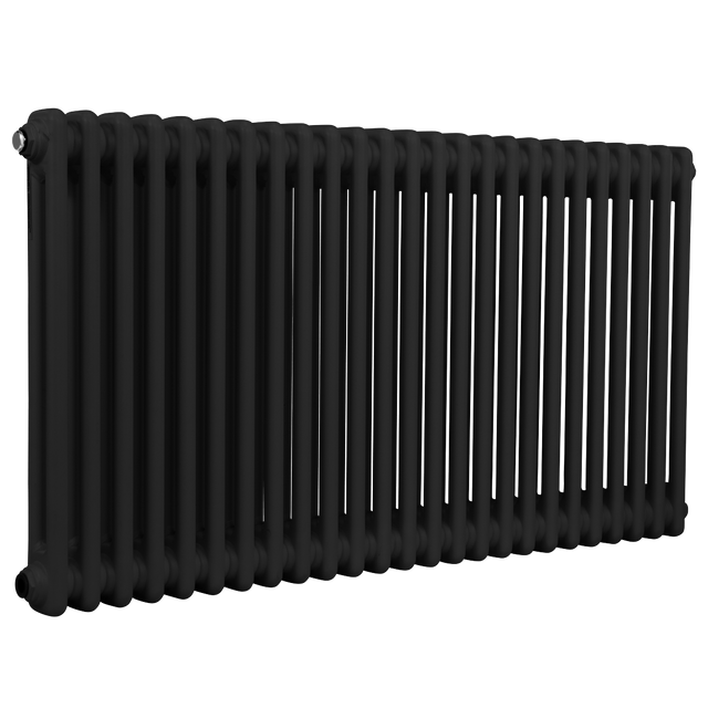 Baridi DH365 Horizontal Traditional 2 Column Radiator 600 x 1147mm - Black
