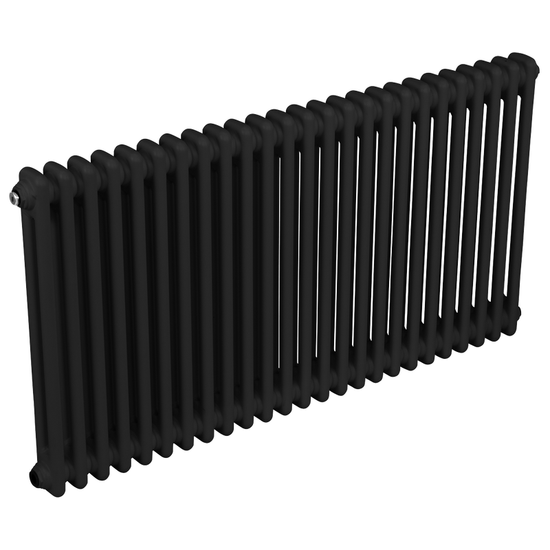 Baridi DH365 Horizontal Traditional 2 Column Radiator 600 x 1147mm - Black - additional view 9