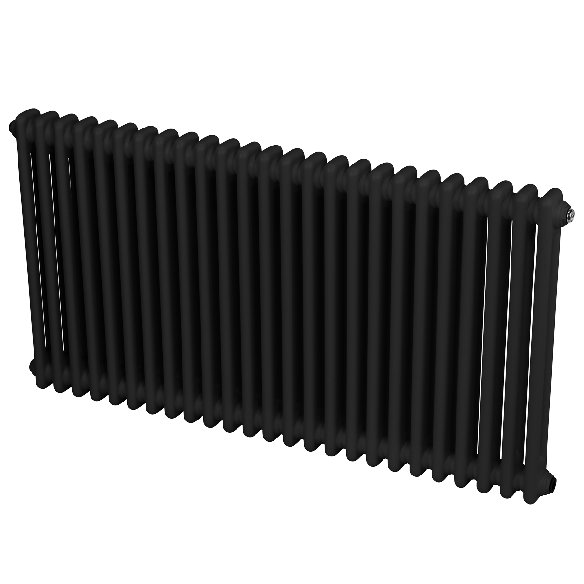 Baridi DH365 Horizontal Traditional 2 Column Radiator 600 x 1147mm - Black - additional view 10