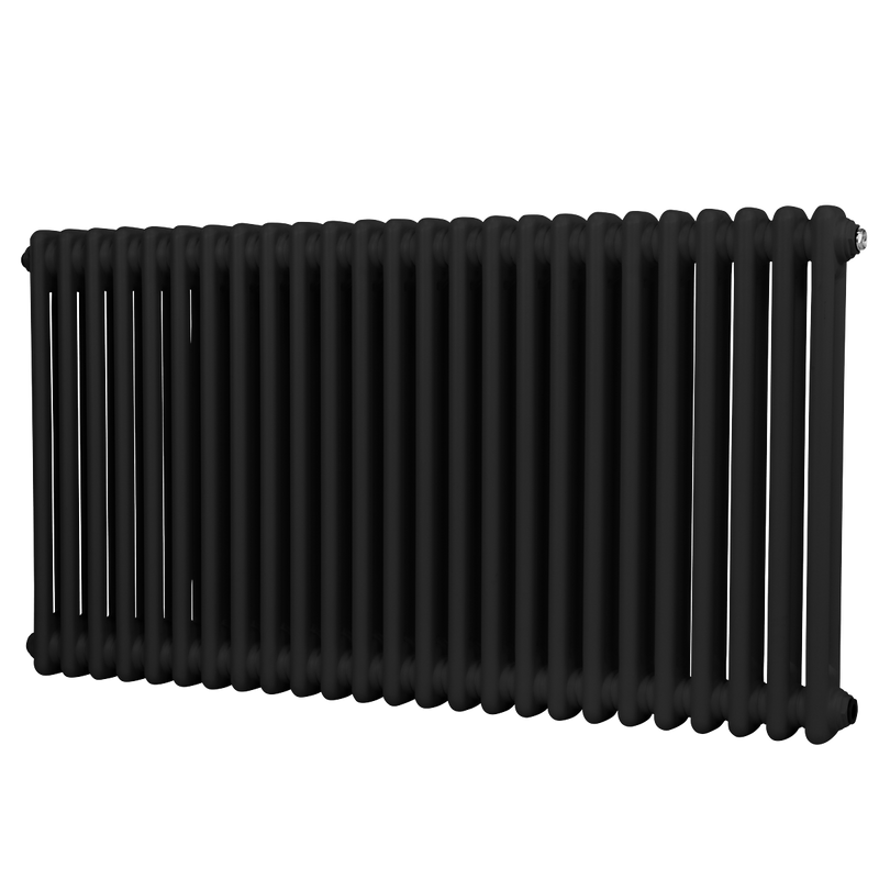 Baridi DH365 Horizontal Traditional 2 Column Radiator 600 x 1147mm - Black - additional view 6