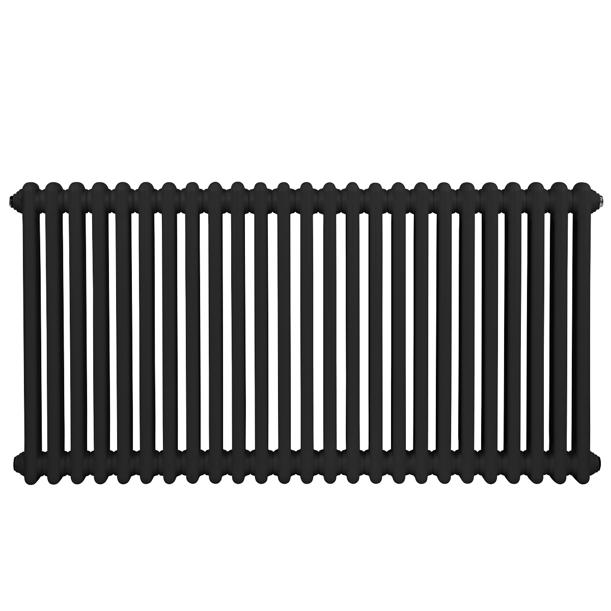 Baridi DH365 Horizontal Traditional 2 Column Radiator 600 x 1147mm - Black - additional view 7