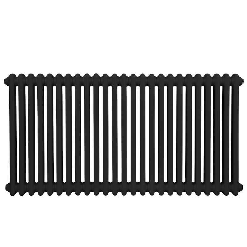 Baridi DH365 Horizontal Traditional 2 Column Radiator 600 x 1147mm - Black - additional view 7
