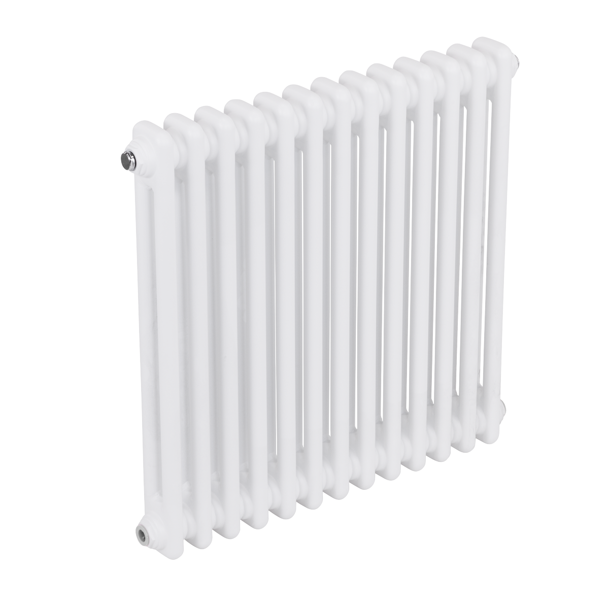 Baridi DH367 Horizontal Traditional 2 Column Radiator 600 x 607mm - White - additional view 6