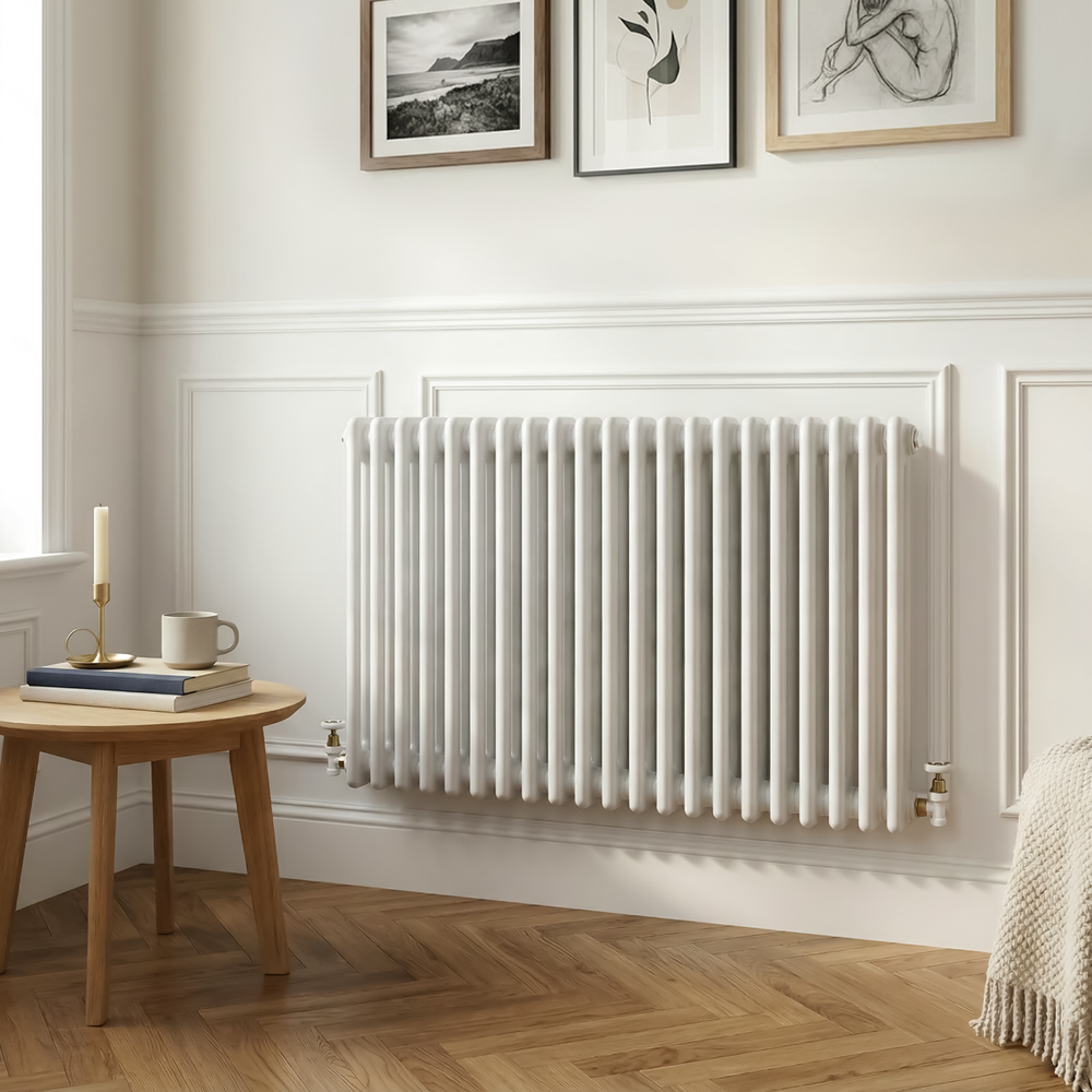 Baridi DH369 Horizontal Traditional 2 Column Radiator 600 x 1012mm - White - additional view 5