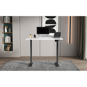 Dellonda DH36 Single Motor Ultra-Quiet Adjustable-Height Electric Sit/Stand Desk - White Desktop - additional view 10