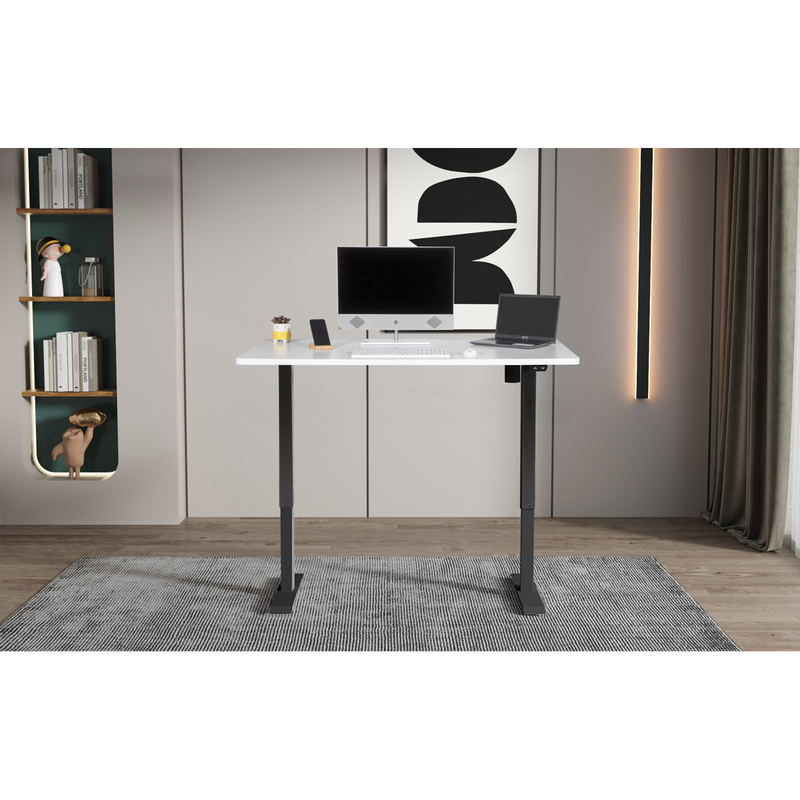 Dellonda DH36 Single Motor Ultra-Quiet Adjustable-Height Electric Sit/Stand Desk - White Desktop - additional view 10