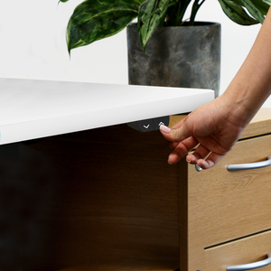 Dellonda DH36 Single Motor Ultra-Quiet Adjustable-Height Electric Sit/Stand Desk - White Desktop - additional view 2