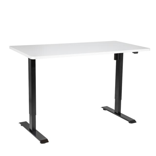 Dellonda DH36 Single Motor Ultra-Quiet Adjustable-Height Electric Sit/Stand Desk - White Desktop