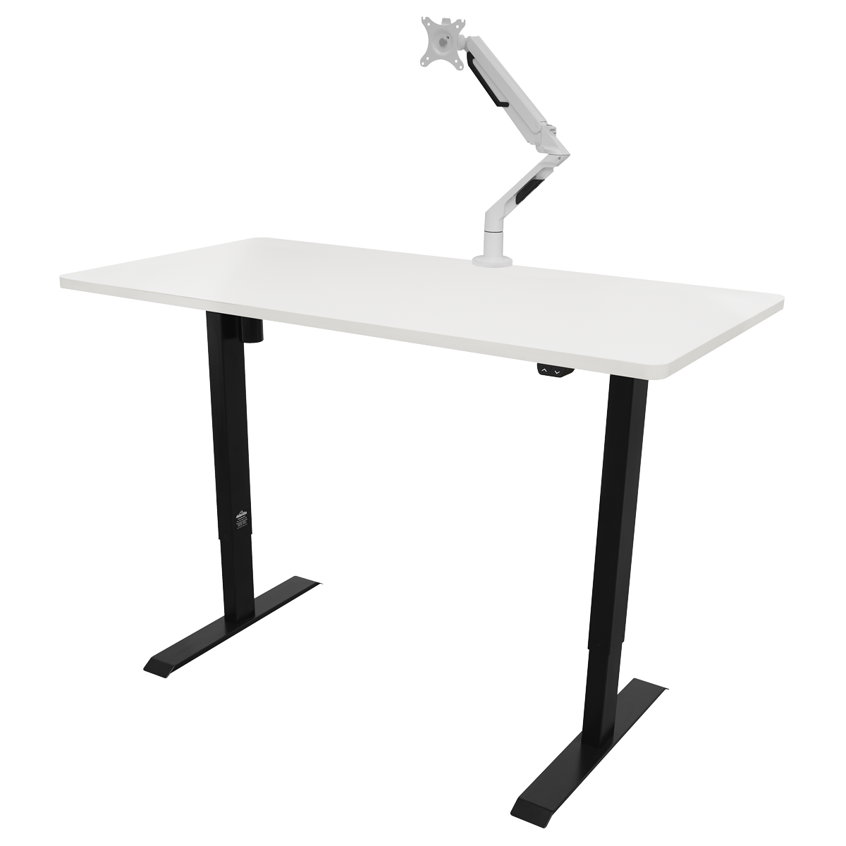 Dellonda DH36 Single Motor Ultra-Quiet Adjustable-Height Electric Sit/Stand Desk - White Desktop - additional view 7