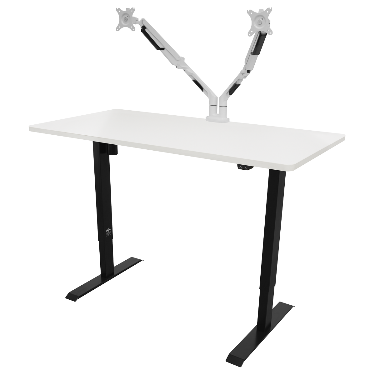Dellonda DH36 Single Motor Ultra-Quiet Adjustable-Height Electric Sit/Stand Desk - White Desktop - additional view 8