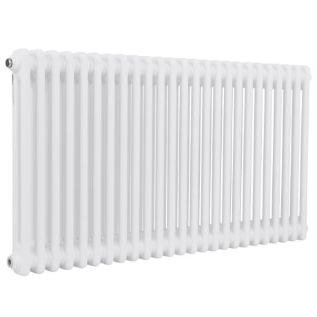 Baridi DH370 Horizontal Traditional 2 Column Radiator 600 x 1147mm - White
