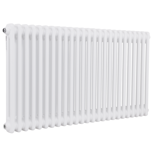 Baridi DH370 Horizontal Traditional 2 Column Radiator 600 x 1147mm - White