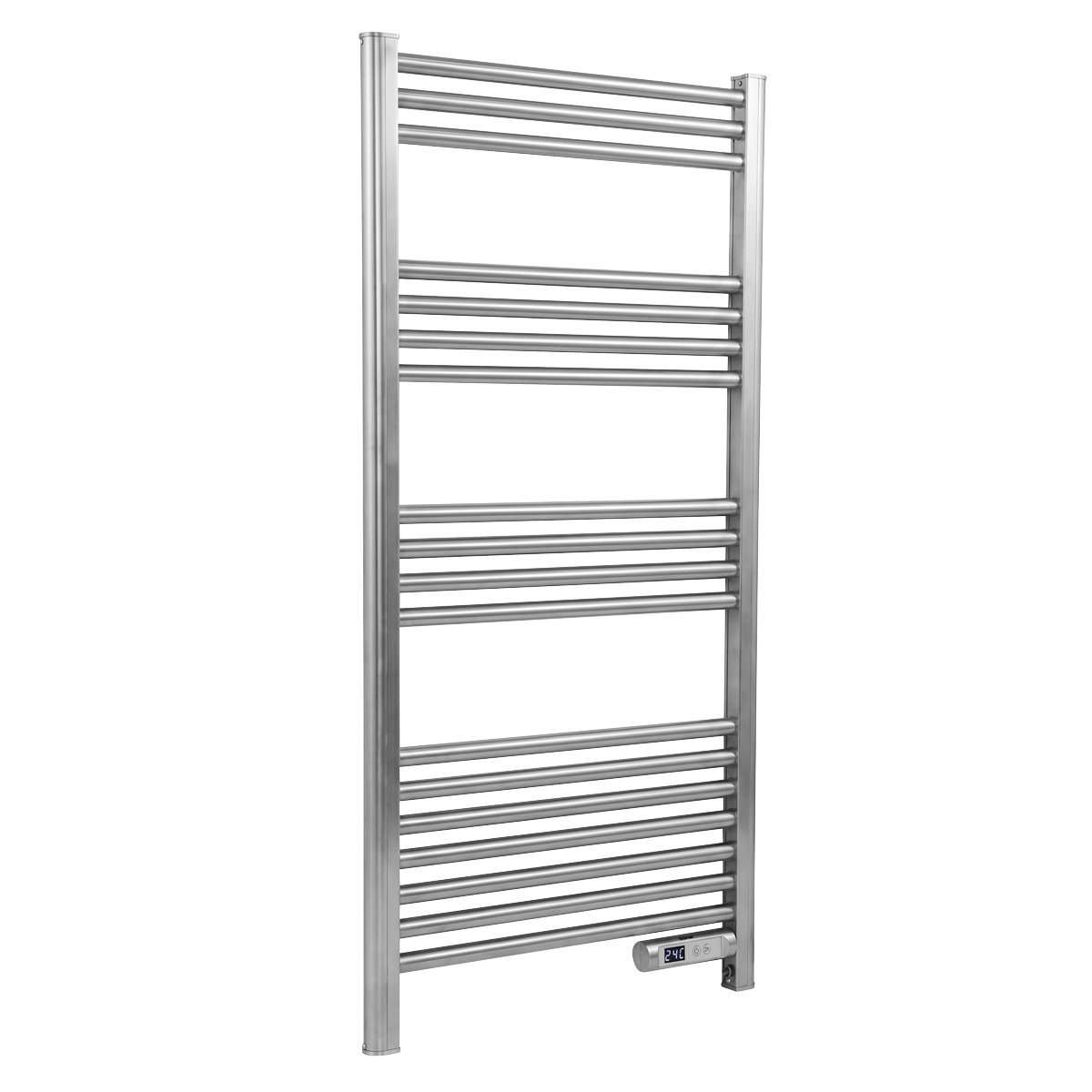 Baridi DH372 Electric Heated Towel Rail 1085 x 535mm with LED Display - Silver