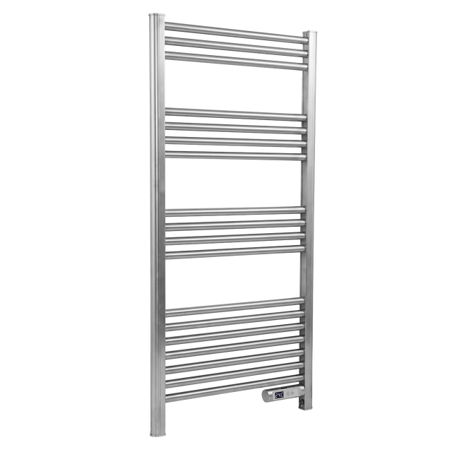 Baridi DH372 Electric Heated Towel Rail 1085 x 535mm with LED Display - Silver