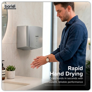 Baridi DH379 High Speed Hand Dryer with Auto-Sensor 1400-1650W - Silver - additional view 9