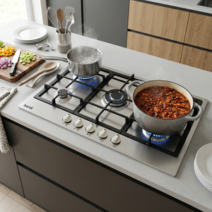 Baridi DH382 90cm Gas Hob Stainless Steel with 5 Burners, Cast Iron Supports & Auto Ignition 11kW - additional view 10