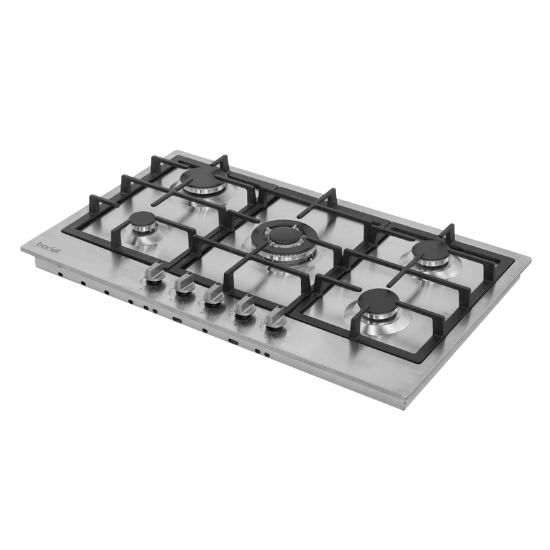 Baridi DH382 90cm Gas Hob Stainless Steel with 5 Burners, Cast Iron Supports & Auto Ignition 11kW - additional view 9