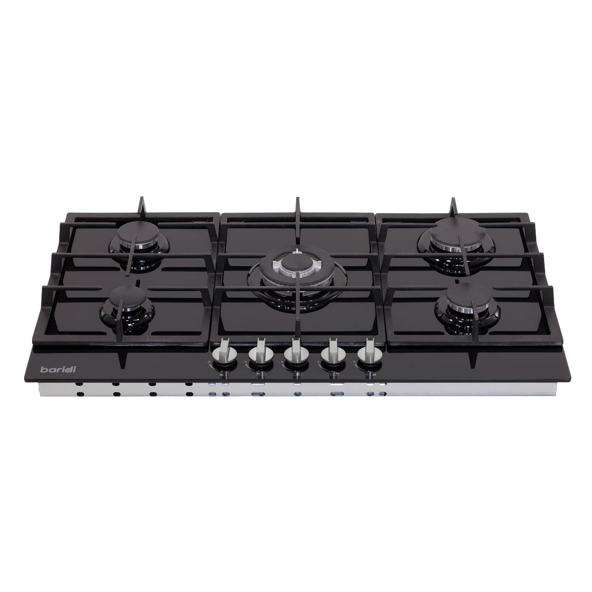 Baridi DH383 90cm Gas Hob Black Glass with 5 Burners, Cast Iron Supports & Auto Ignition 11kW - additional view 3